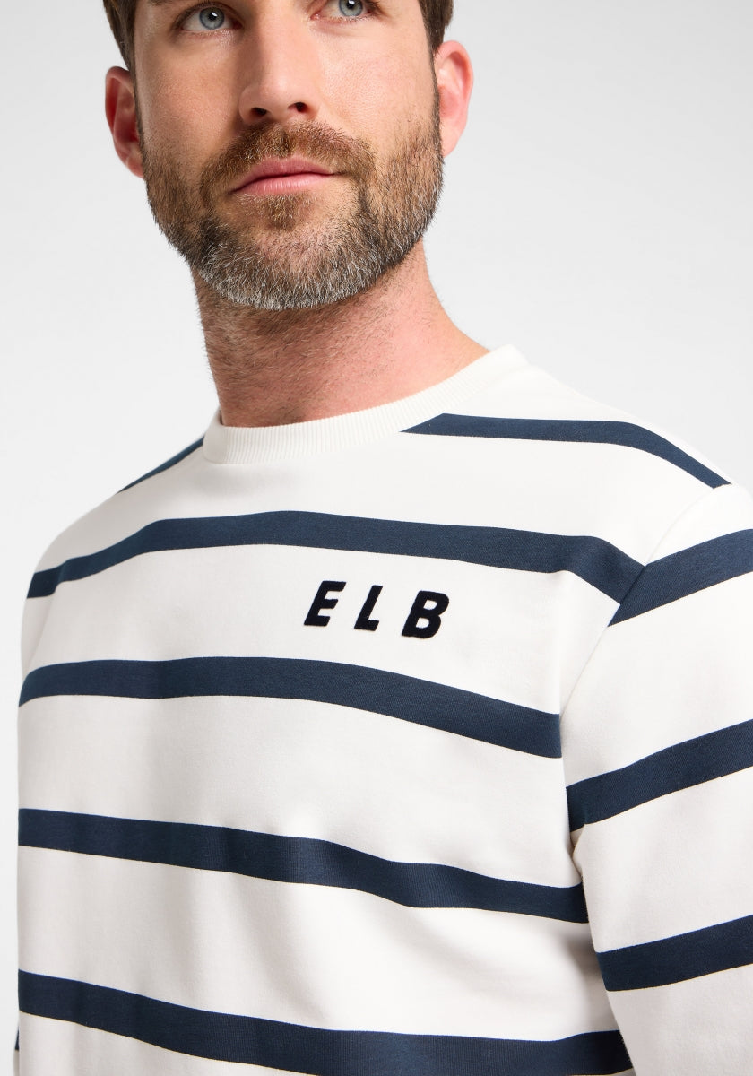 Cloud White + Coldwater SMALL STRIPE