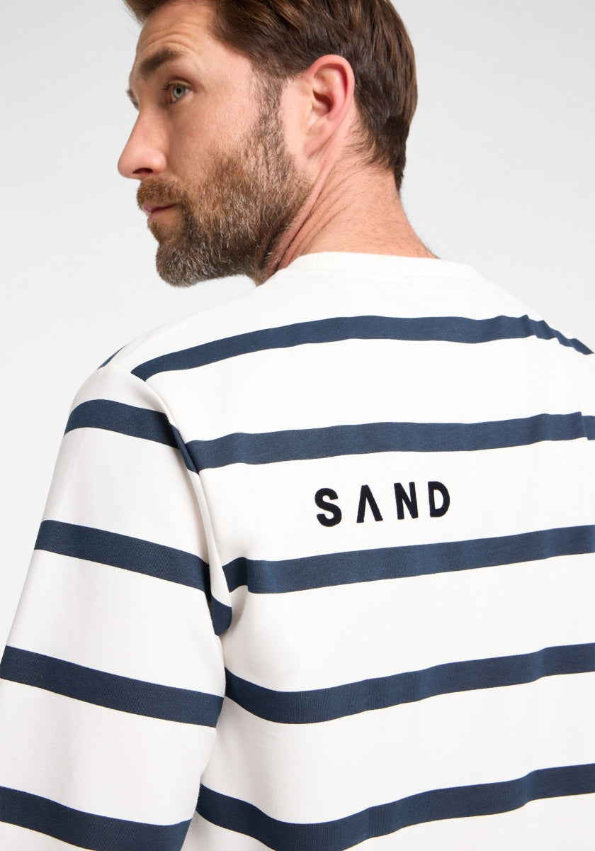 Cloud White + Coldwater SMALL STRIPE