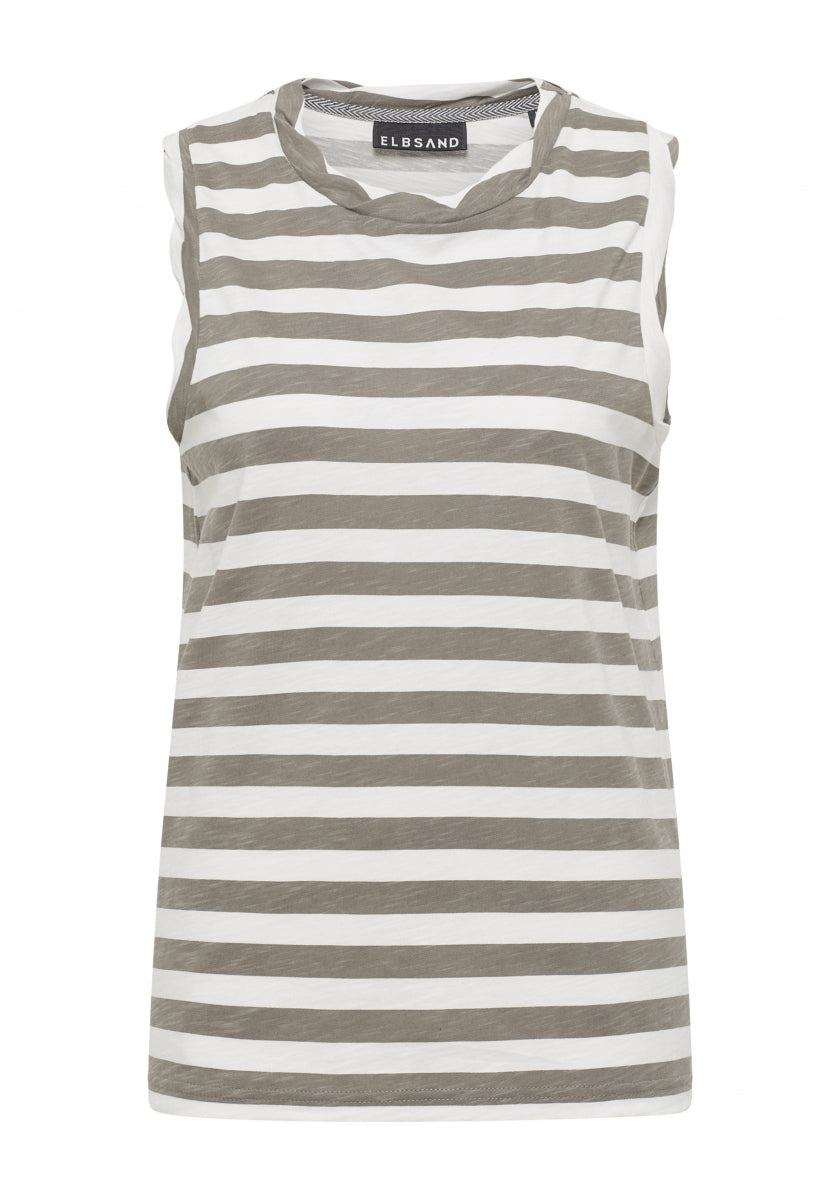 Soft Mud + Cloud White STRIPE