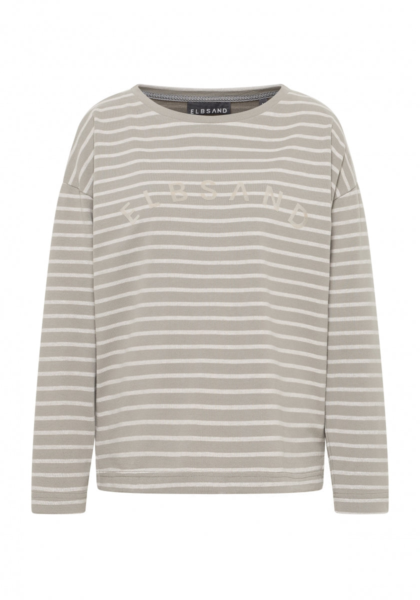 Soft Mud + Cloud White SMALL STRIPE