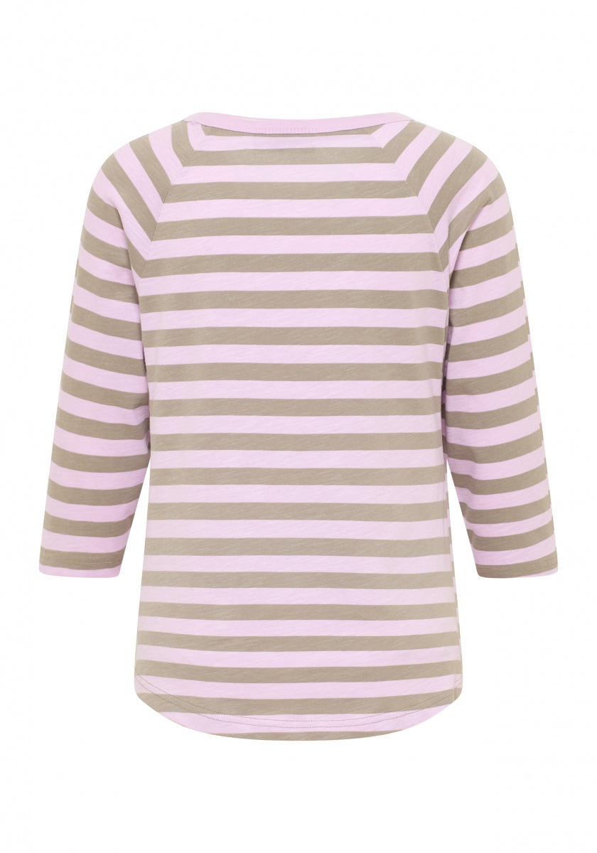 Soft Mud + Faded Rose STRIPE