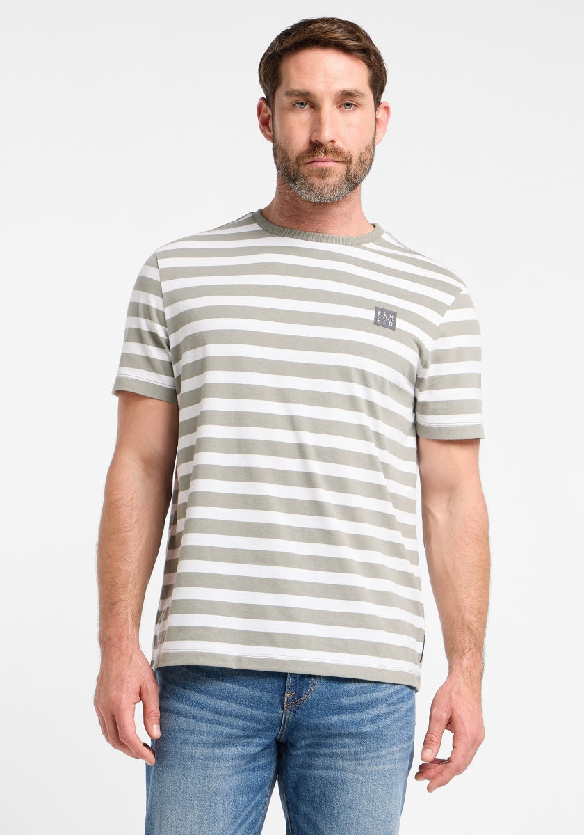 Stone + Bright White STRIPE