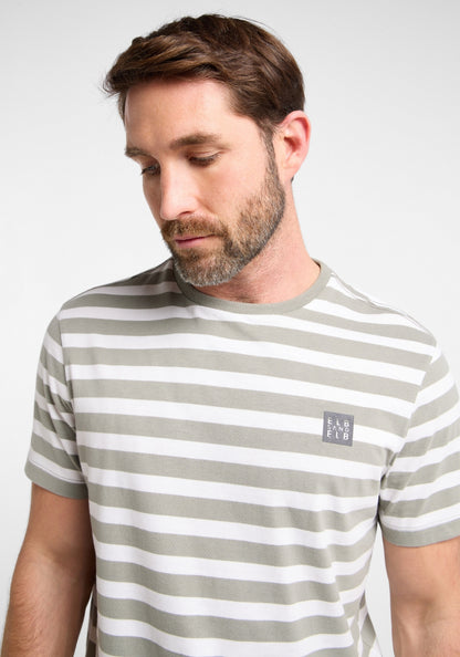 Stone + Bright White STRIPE