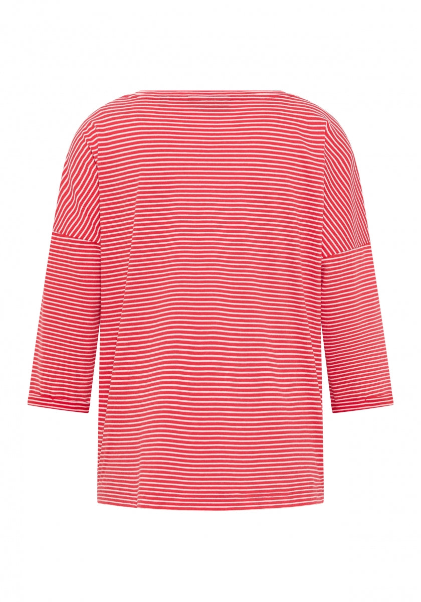 Barberry + Cloud White STRIPE