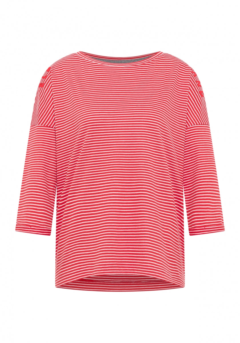 Barberry + Cloud White STRIPE