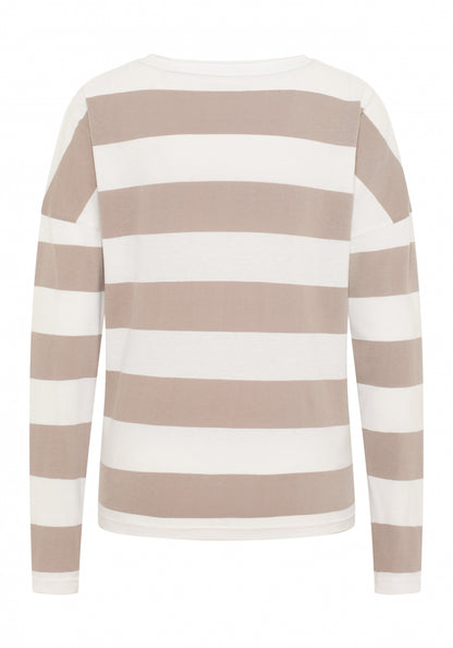 Silver Sand + Cloud White STRIPE