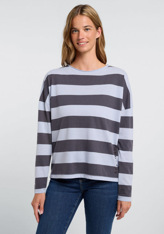 Winter Sky + Charcoal STRIPE