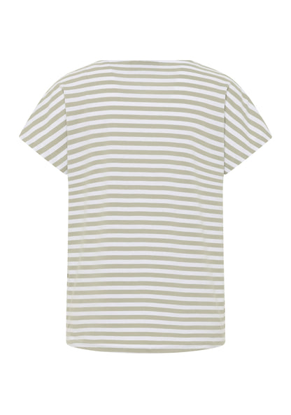 Khaki + Bright White STRIPE