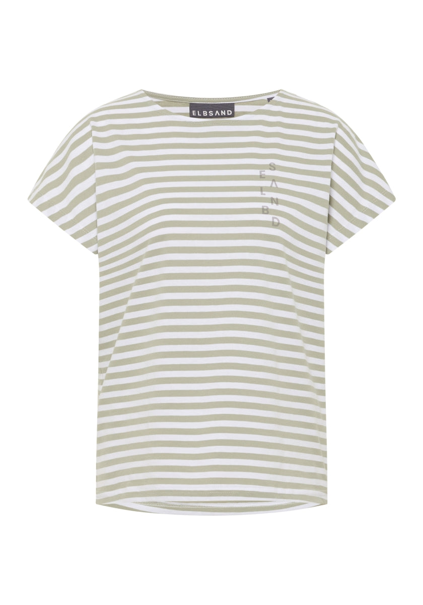 Khaki + Bright White STRIPE