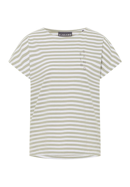 Khaki + Bright White STRIPE