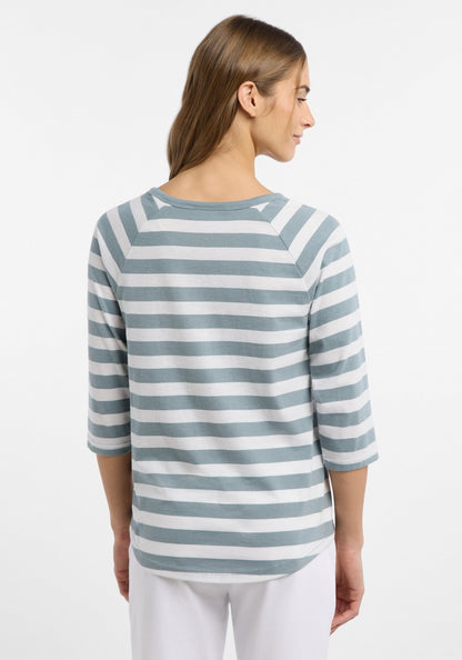 Seaweed + Bright White STRIPE