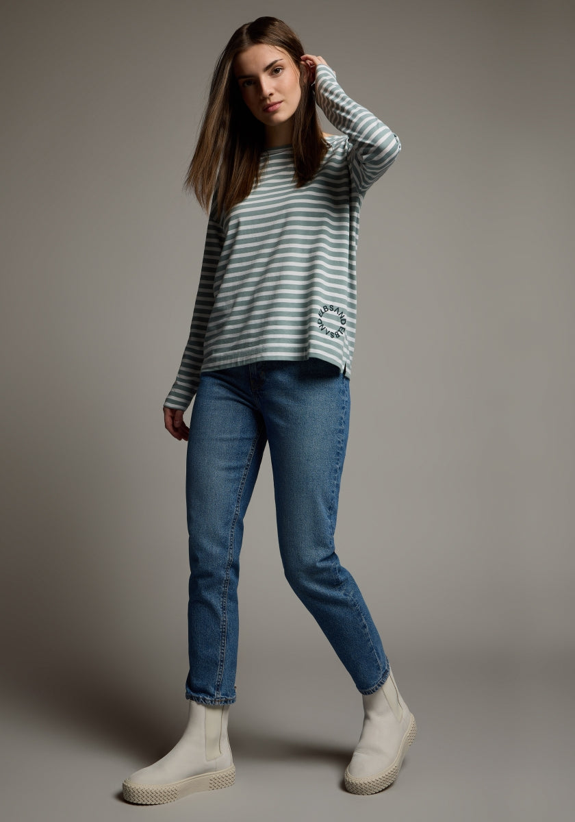 Soft Sage + Cloud White STRIPE