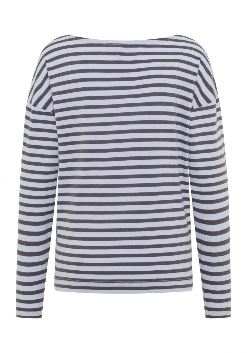 Winter Sky + Charcoal STRIPE