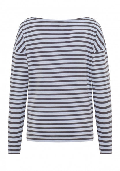 Winter Sky + Charcoal STRIPE