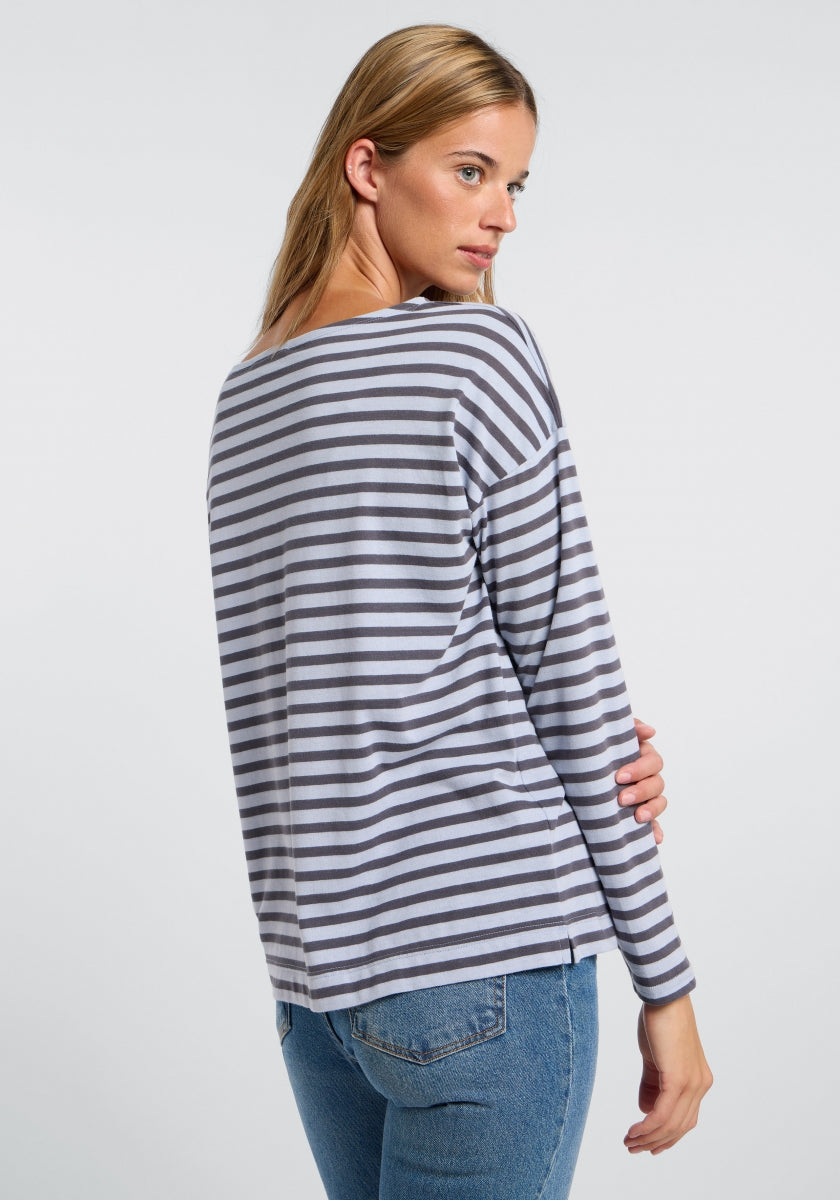 Winter Sky + Charcoal STRIPE