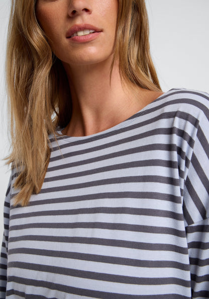 Winter Sky + Charcoal STRIPE