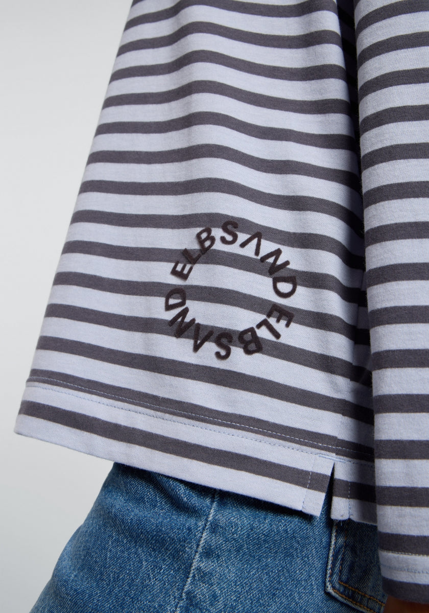 Winter Sky + Charcoal STRIPE