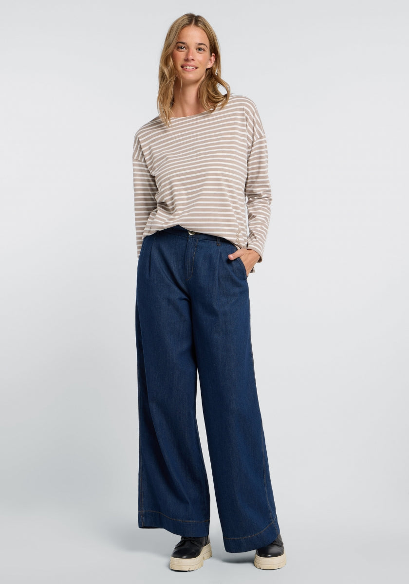 Silver Sand + Cloud White STRIPE