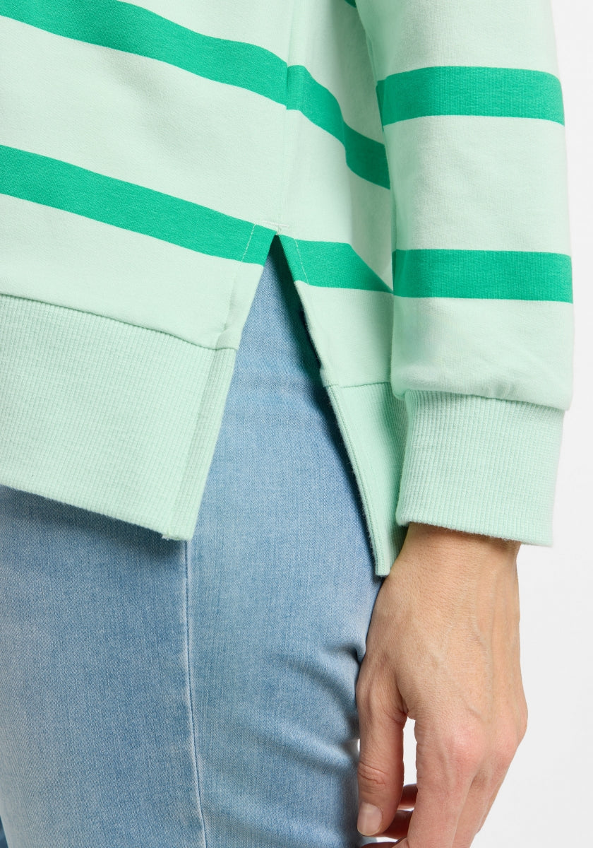 Mellow Mint + Kelly Green SMALL STRIPE