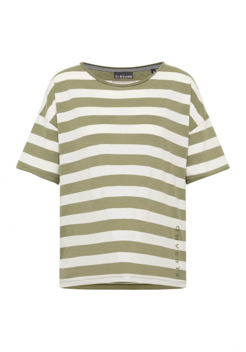 Green Leaf + Cloud White STRIPE