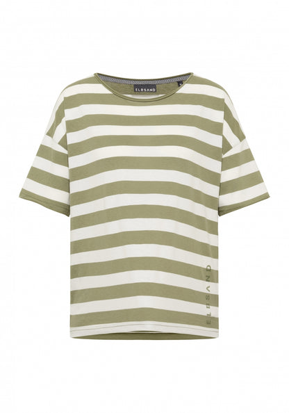 Green Leaf + Cloud White STRIPE