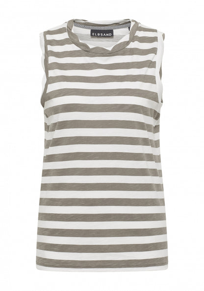 Soft Mud + Cloud White STRIPE