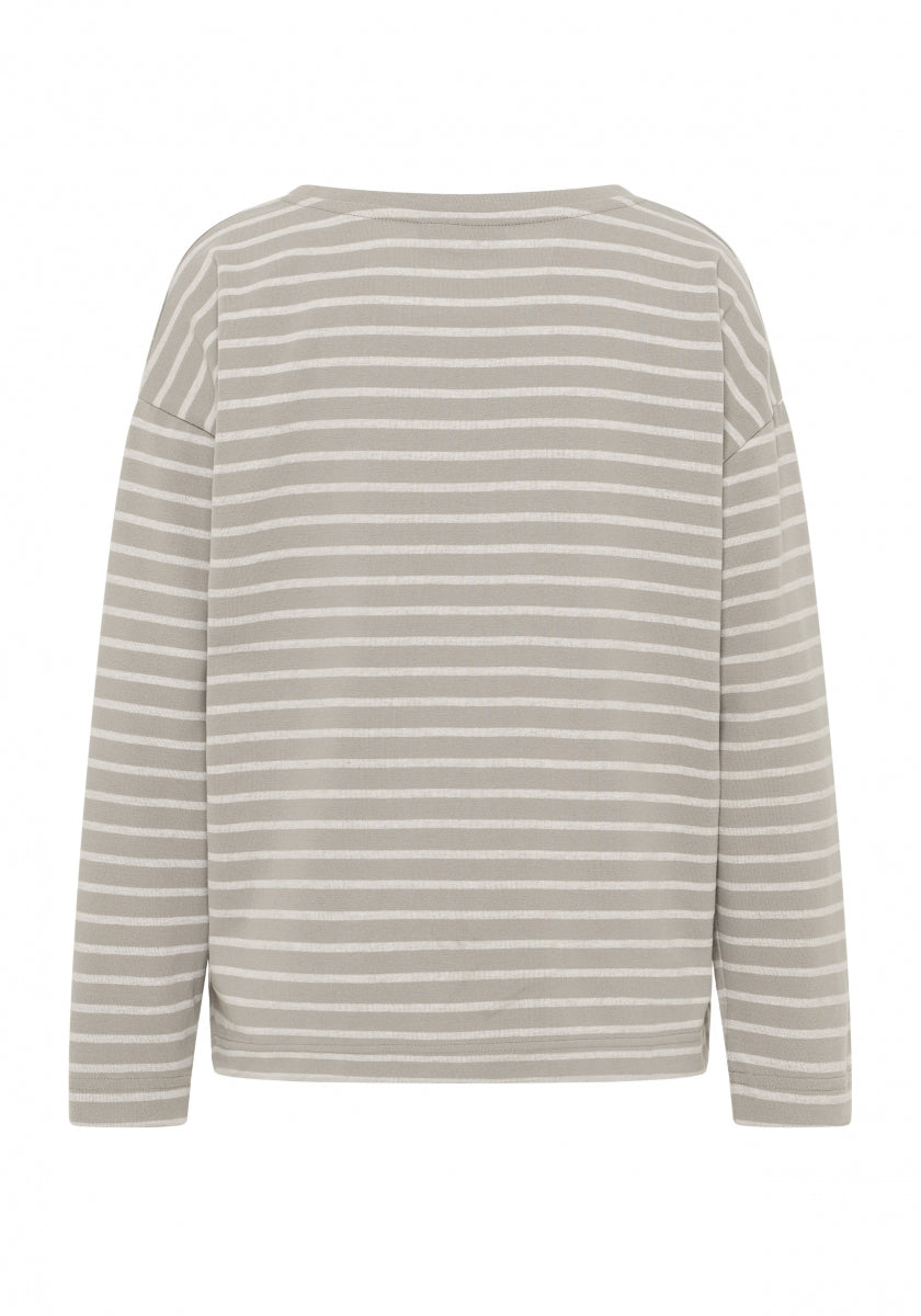 Soft Mud + Cloud White STRIPE