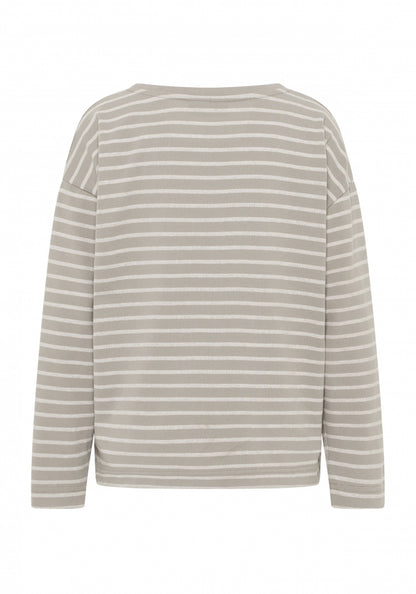 Soft Mud + Cloud White STRIPE