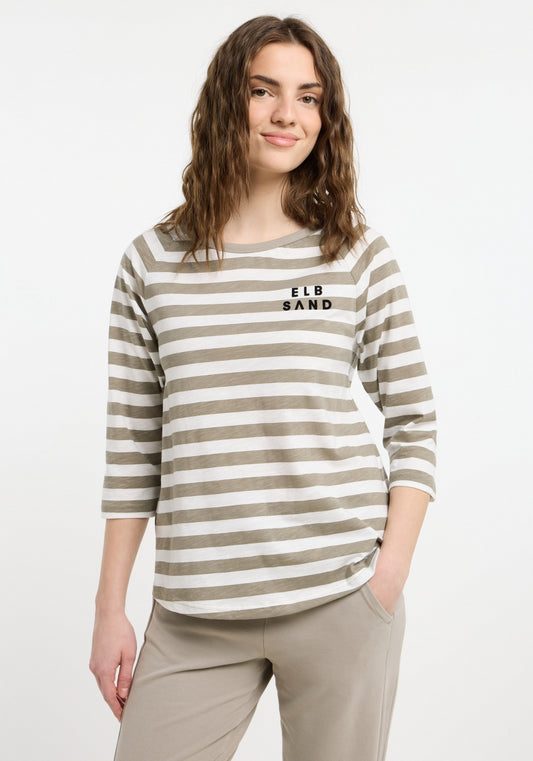Soft Mud + Cloud White STRIPE