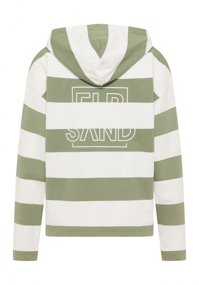 Cloud White + Green Leaf STRIPE