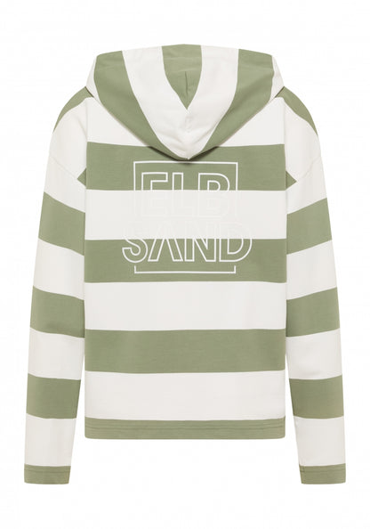 Cloud White + Green Leaf STRIPE