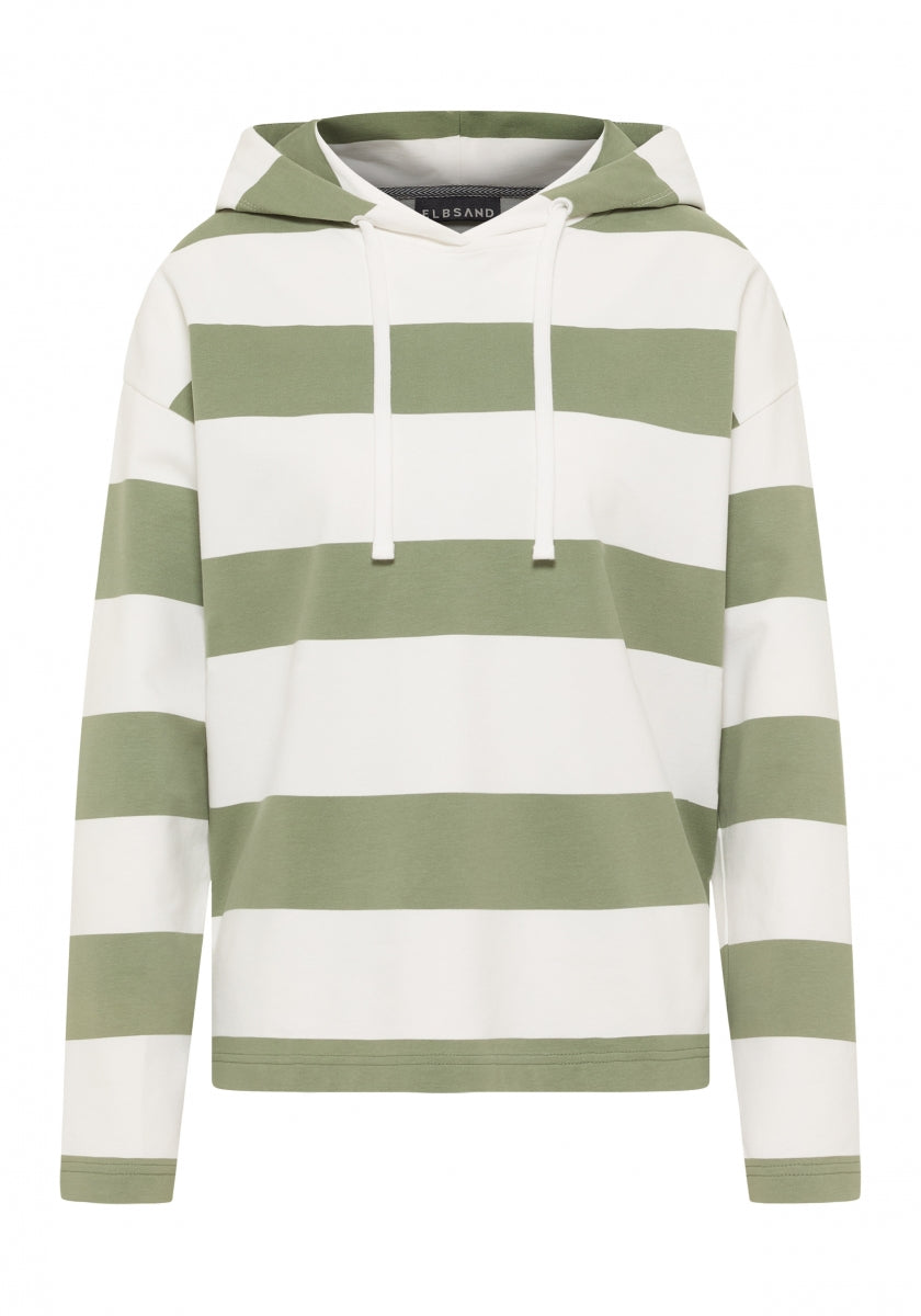 Cloud White + Green Leaf STRIPE