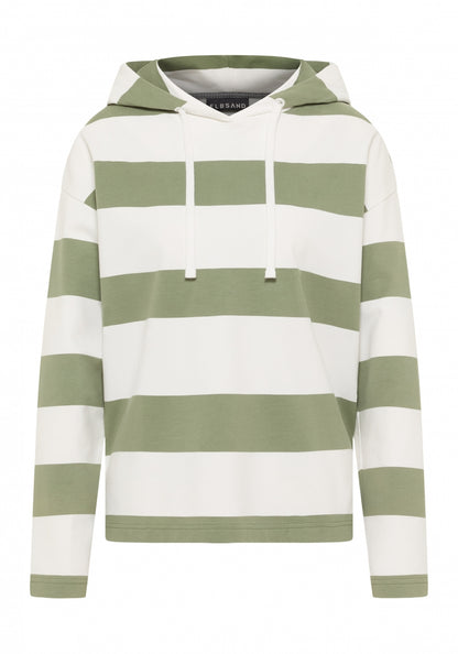 Cloud White + Green Leaf STRIPE